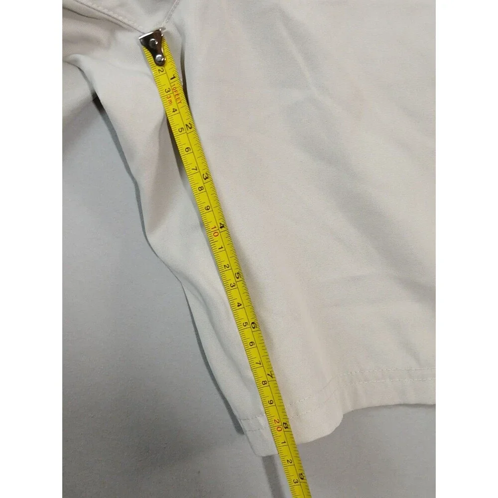 Travelsmith Mens Golf Travel Shorts Size 34 Stone Beige Sorona Stretch Zip...